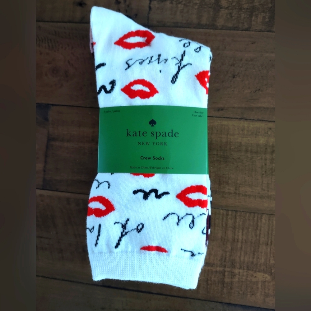 Kate Spade Valentine socks trio pack NEW